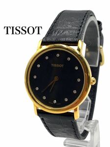 ◆超美品◆超高級◆TISSOT◆ティソ◆ブランド◆ゴールド◆腕時計◆小物◆ラインストーン◆レザー◆30M◆C275◆メンズ◆レディース◆YP018