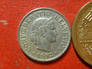 外国・スイス／５ラッペン白銅貨（1952年）　24042802