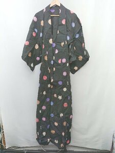 ◇ tsumori chisato ツモリチサト シンプル かわいい 長袖 ロング丈 浴衣 表記なし ブラック マルチ レディース P