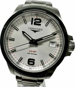 1円〜 Y 美品 LONGINES ロンジン コンクエスト VHP L3.719.4 パーペチュアルカレンダー メンズ クォーツ デイト 時計 62281370