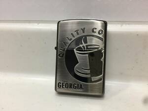 Zippo　ジッポー　GEORGIA　ジョージア　QUALITY CO　03年製　未使用　日本コカコーラ株式会社　No.0821　　T115　　　　KJ1