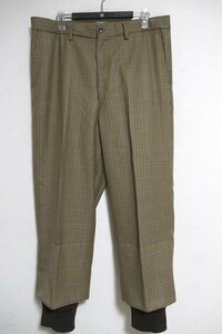 z11282:MISTERGENTLEMAN(ミスタージェントルマン)RIB LAYERED WOOL PANTS リブレイヤードウールパンツ（MGP-TR16）beg×茶系/XL