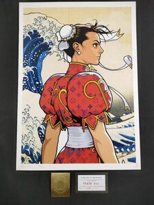 世界限定100枚 DEATH NYC アートポスター 59 ポップアート Street Fighter 春麗 葛飾北斎 浮世絵 富嶽三十六景 神奈川沖浪裏 LV