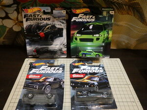 1円スタート　ホットウィール　HOTWHEELS　ワイルドスピード　FAST＆FURIOUS　ダッチチャージャー　等　4台セット　未開封