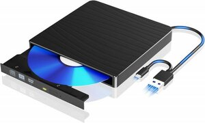 外付け光学ドライブ　CD DVDドライブ 外付けUSB3.0&Type-C対応