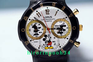即決　ディズニー　ミッキーマウス　 ミニーマウス 　クロノグラフ 　クォーツ時計　ローラス　MOVT JAPAN
