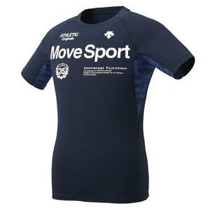 新品【デサント】フィットTシャツ Oサイズ/紺 DMMQJA58 DESCENTE Move Sport MOTION FREE FIT