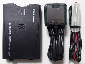 ETT0049【普通車登録】★ 古野電気 FNK-M100 ★ 新セキュリティ対応 GPS付き発話型 ETC2.0車載器（一般用）オデッセイ外し【送料￥520】
