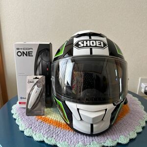 SHOEI ショウエイ フルフェイスヘルメット GT-Air EXPANSE Mサイズ B+com ONE 付き　カワサキグリーン　ビーコムワン　オマケ付き