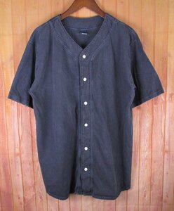 SH4127 GOOD ON グッドオン ベースボールシャツ ネイビー Large