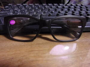 老眼鏡 ＋3.0 軽量。スプリングフィット バネ付き ボストン 黒 艶消し