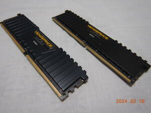 CORSAIR DDR4 16GB×2枚 32GBキット: VENGEANCE LPX CMK32GX4M2A2666C16×2枚