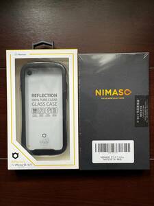 ★（新品） iFace Reflection iPhone SE(第3世代/第2世代)/8/7 ケース クリア 強化ガラス (ブラック) NIMASO ガラスフィルム付