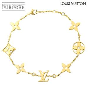 ルイ ヴィトン LOUIS VUITTON モノグラム イディール ブロッサム 18cm ダイヤ ブレスレット K18 YG 750 Bracelet【証明書】 90213402