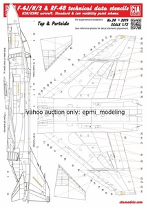 CTA-24 1/72 CTA F-4J/N/S RF-4B ファントムⅡ ロービジ塗装機用コーションマークデカール アメリカ海軍 戦闘機