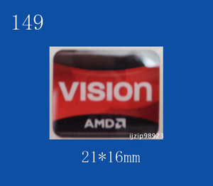 即決149【 AMD VISION 】エンブレムシール追加同梱発送OK■ 条件付き送料無料 未使用