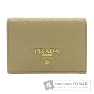 PRADA プラダ ロゴモチーフ 二つ折り財布（小銭入れあり） カーフ レディース 中古