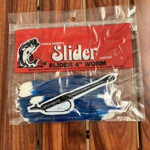 新品未使用 スライダーワーム 4インチ Slider 10本入り ブルーホワイトテール SLIDER 4 WORM