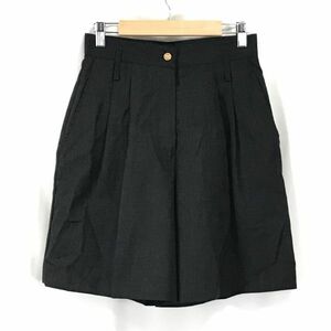 イタリア製★シスレー/SISLEY★ピュアウール100％/キュロットスカート/ショートパンツ【28/ size -L/チャコールグレー】Shorts◆※家DBG958