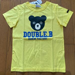 SALE 新品　ミキハウス　日本製　半袖Ｔシャツ　120 黄　Tシャツ DOUBLE B