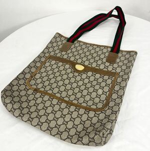 vintage GUCCI plus ヴィンテージ　グッチプラス　GG柄 トートバッグ ハンドバッグ　鞄　オールドグッチ