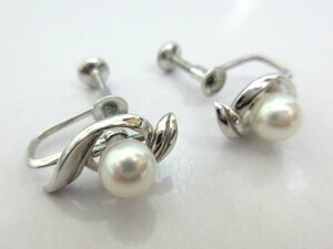 MIKIMOTO/ミキモト：パール イヤリング 真珠6mm シルバー SILVER 中古/USED/アクセサリー/レディース