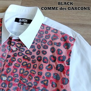 美品　BLACK COMME des GARCONS　長袖シャツ　AD2020　サイズ XL　日本製　ブラック コムデギャルソン　コットン　a13