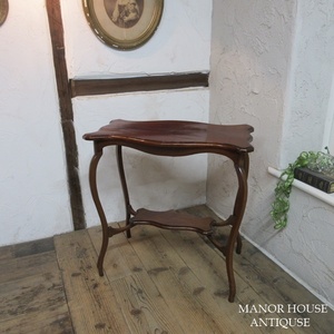 イギリス アンティーク 家具 オケージョナルテーブル サイドテーブル 飾り棚 木製 マホガニー 英国 SMALLTABLE 6042d
