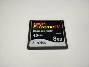8GB　SanDisk　ExtremeⅣ　CFカード　フォーマット済み　メモリーカード　コンパクトフラッシュカード