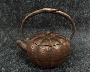 ■南瓜形鉄瓶　かぼちゃ　鐵瓶　茶器　茶道具