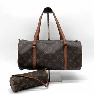 1円 LOUIS VUITTON ルイヴィトン モノグラム パピヨン30 筒型 ハンドバッグ ミニボストン M51365 ポーチつき