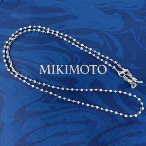 参考定価309万 K18WG 6.67ct MIKIMOTO ダイヤモンドメガネチェーン 22.3g 証明書付 ミキモト ダイヤ ネックレス 眼鏡 18金 ゴールド2110220