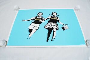 希少 WCP Banksy バンクシー POLICE KIDS BLUE リプロダクション シルクスクリーン プリント 現代アート 限定品