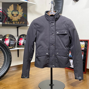 超美品☆BELSTAFF ベルスタッフ Pure Motocycle レディース ナイロンジャケット ブラック/40 肩肘プロテクター イタリア製