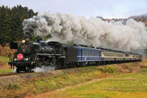 鉄道 デジ 写真 画像 【レア】C57 SL ばんえつ物語 オヤ12付き 4