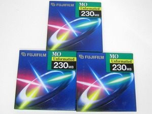 富士フィルム 3.5型 光磁気ディスク MO 230MB アンフォーマット　3枚セット