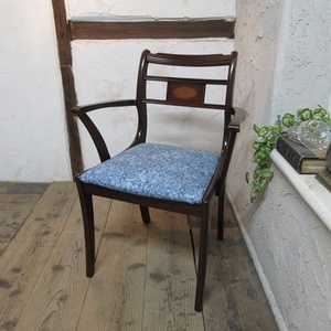 ダイニングチェア ウィリアムモリス アームチェア 椅子 イス 木製 マホガニー 英国 イギリス アンティーク 家具 DININGCHAIR 4554d