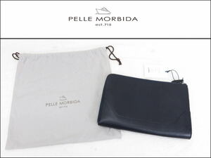 ■使用僅か/超美品■PELLE MORBIDA/ペッレモルビダ■Maiden Voyage/メイデンヴォヤージュ■クラッチバック■牛革■ネイビー■PMO-MB058■