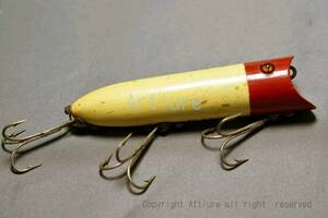 VINTAGE wooden LURE HEDDON LUCKY 13 #2400 GLASSETES C1949（8091-27）USA MADE #OLDLURE #ARTLURE_VINTAGE ＃ヴィンテージルアー　