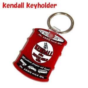 キーホルダー Kendall オイル缶 アメリカン キーリング ラバー レトロ かわいい 赤 雑貨 おしゃれ メンズ ストラップ ギフト