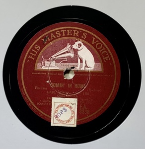 EARL HINES & HIS ORCHETRA /COMIN’IN HOME /JELLY, JELLY/ (HMV E.A. 3236)　SPレコード　78 RPM (豪)