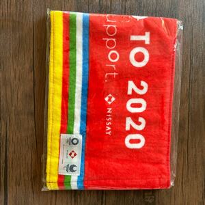 貴重　新品 未使用 　東京２０２０オリンピック　日本生命 ノベルティ　ＮＩＳＳＡＹ　非売品　スポーツタオル　赤　タグ付き