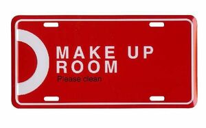 【在庫処分価格】MAKE UP ROOM 部屋を掃除してください ライセンスプレート アメリカ 雑貨 アメリカン雑貨