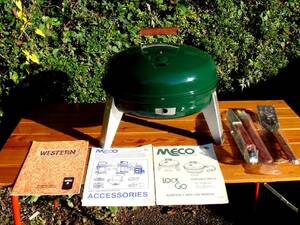  入手困難★デッドストック【Meco】お宝メコ社★「LOCK & GO」 Portable Grill★綺麗なGREENカラー★稀少Made in U.S.A.♪