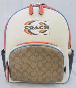 ☆COACH/コーチ バックパック シグネチャー リュック CE596 キャンバス ディテール(A24012501)