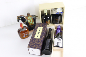 【未開栓品】お酒 5点 Suntory WHISKY BIRDBOTTLE OLD ローヤル ウィスキー 獺祭 純米大吟醸 二割三分 黒龍 しずく 日本酒 020JLGJO10