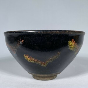 【蔵友館蔵品・宋・古陶瓷品・建窯・珍珠斑・天目盞・陶磁器】・希少珍品・置物・賞物・中国時代美術