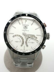 TAGHeuer◆クォーツ/カレラキャリバーS/アナログ/ステンレス/WHT/SLV/202305MOH済