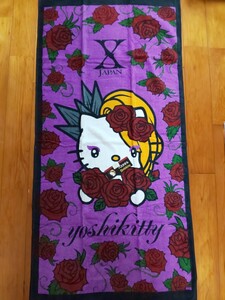 ヨシキティ yoshikitty バスタオル 紫 パープル バラ 薔薇 ローズ X JAPAN YOSHIKI スポーツ プール