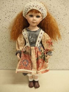 0620083w【LuLa Doll ビスクドール 人形】中古品*スレや汚れ,変色やシミの発生有り/ポーセリンドール/人形全長*58cm程